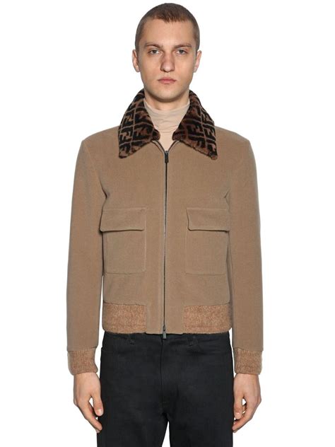 fendi overcoat mens|Fendi cotton bomber blouse.